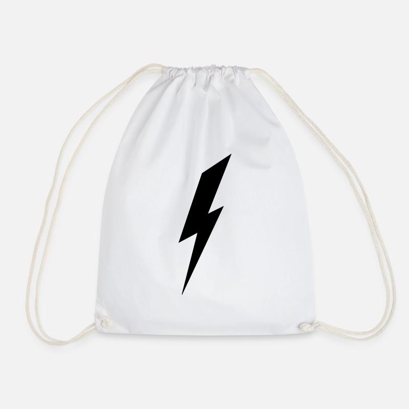 Lightning - Drawstring Bag - white