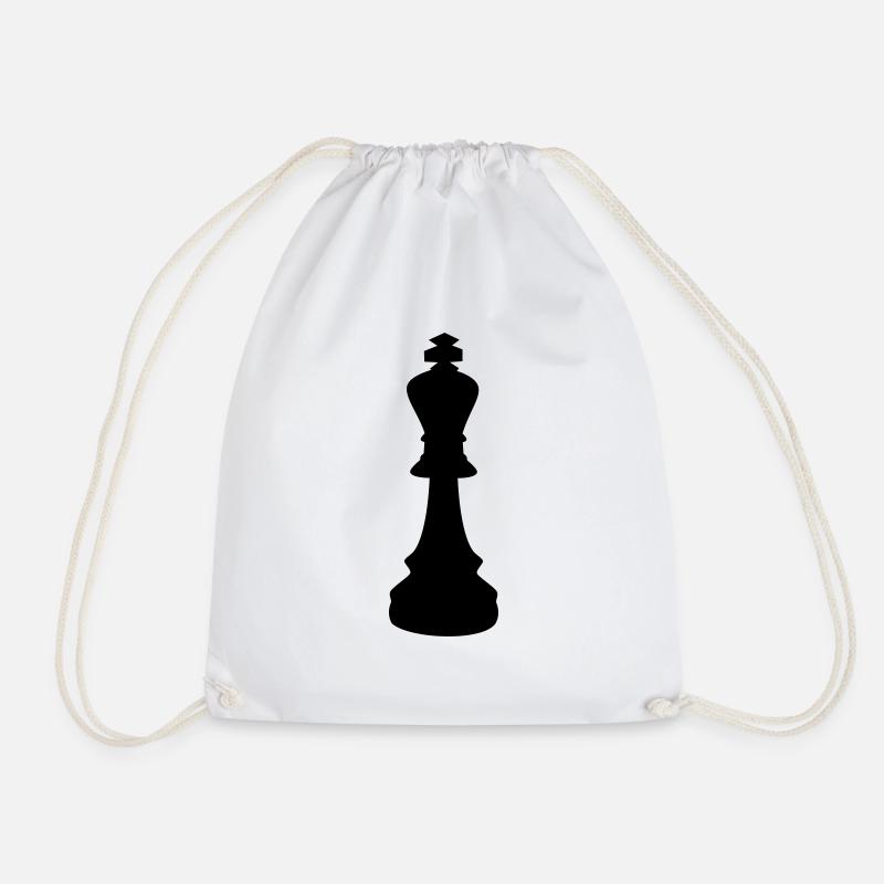Schach König - Turnbeutel - Weiß