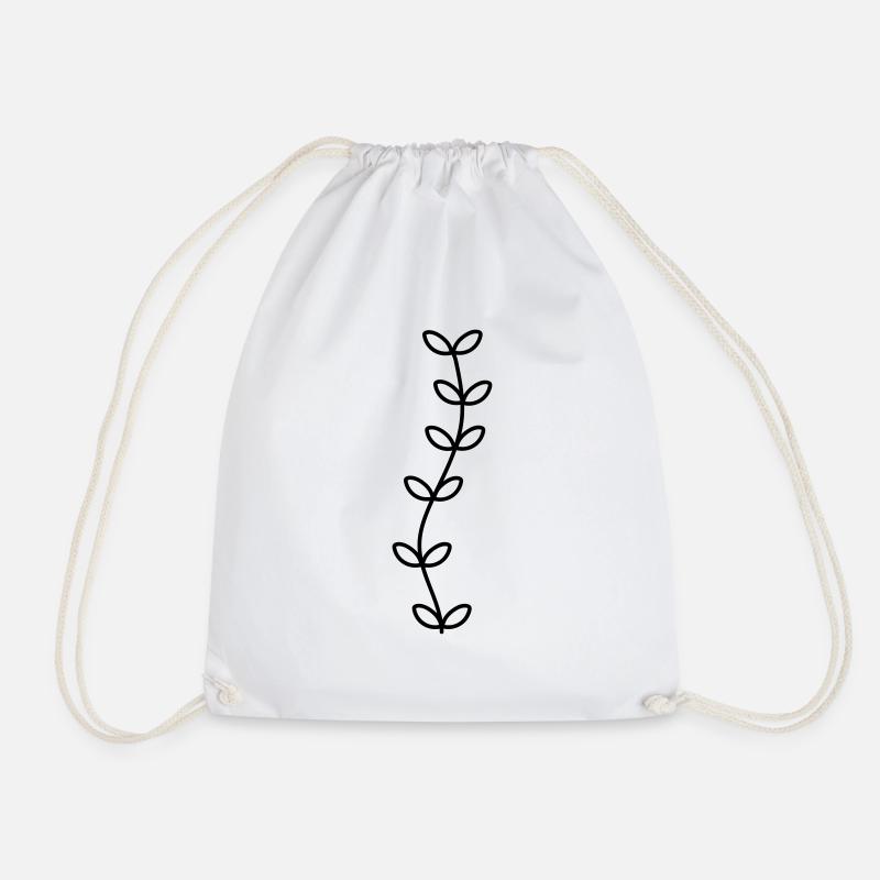 plant - Drawstring Bag - white