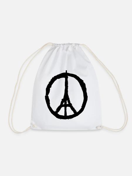 Pray for Paris - Drawstring Bag - white