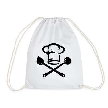 Chapeau de chef, cadeau, cuisine Restaurant, Hotel - Sac de sport léger - blanc - Devant