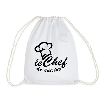 Chef de cuisine, toque, maître, hôtel, restaurant - Sac de sport léger - blanc - Devant