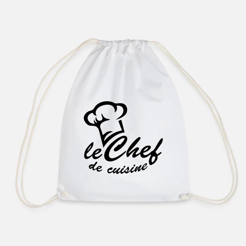 Chef de cuisine, Koch, Küche, Chefkoch, Restaurant - Turnbeutel - Weiß