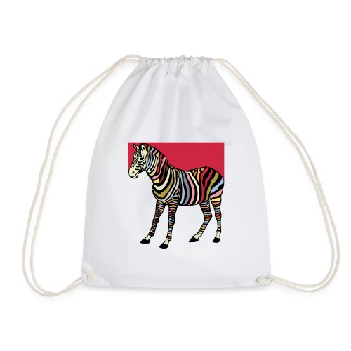 zebra tshirt design - Drawstring Bag
