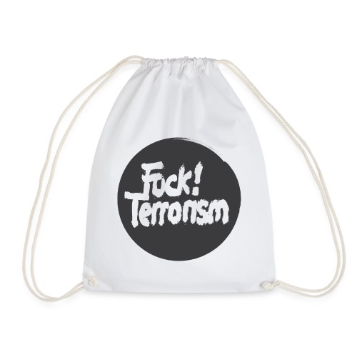 FUCK TERRORISM DARKGREY_WOMEN T-SHIRT WHITE - Turnbeutel