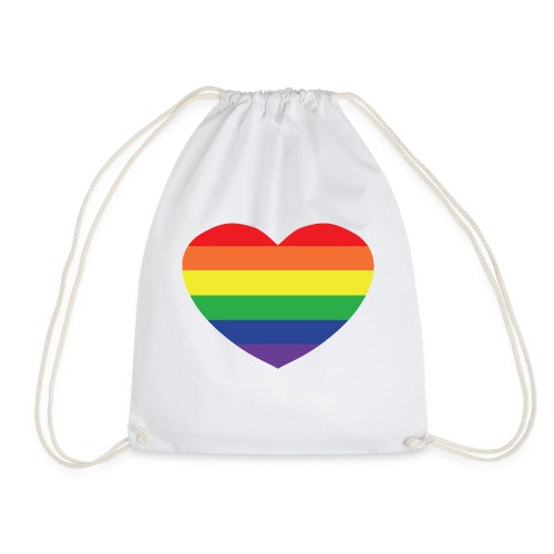 Rainbow heart - Drawstring Bag
