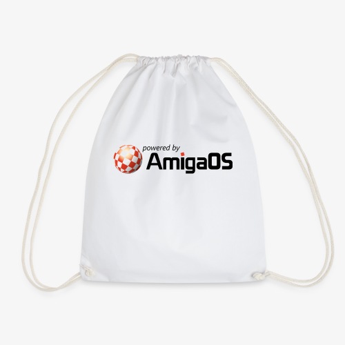PoweredByAmigaOS Black - Drawstring Bag