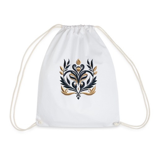 Golden Fleur-de-Lis Elegance Tee - Drawstring Bag