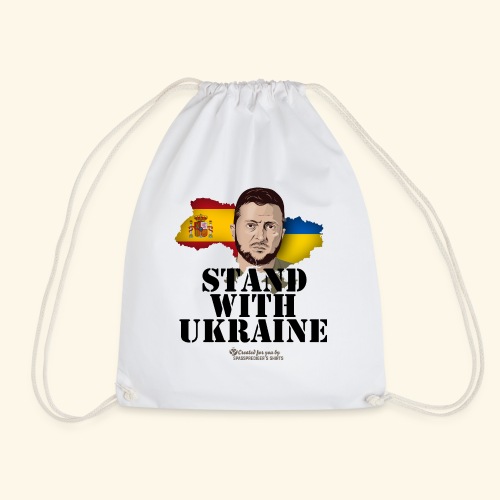 Ukraine Spanien Unterstützer T-Shirt Design - Turnbeutel