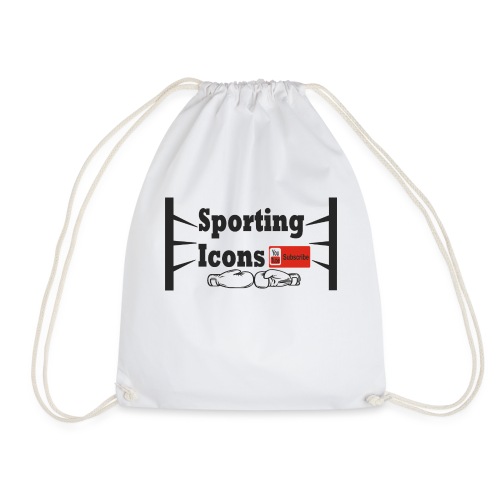 Transparent Sporting Icons Logo - Drawstring Bag