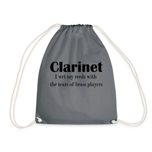 Clarinet, I wet my reeds with the tears - Drawstring Bag