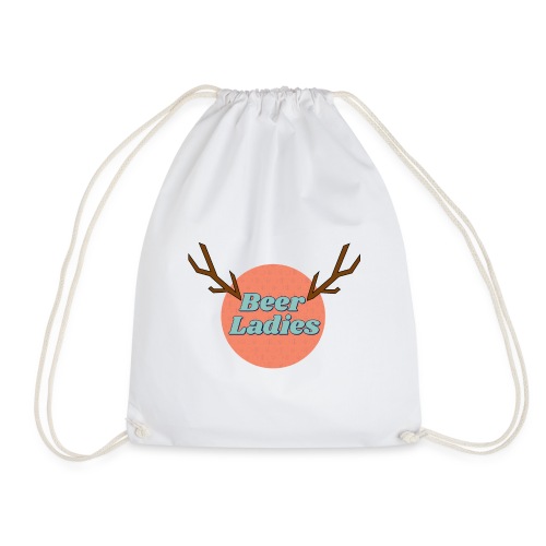 Antlers coral - Drawstring Bag