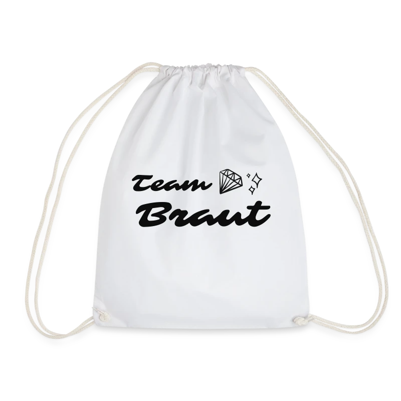 Team Braut - für die besten Freundinnen der Braut! - Turnbeutel