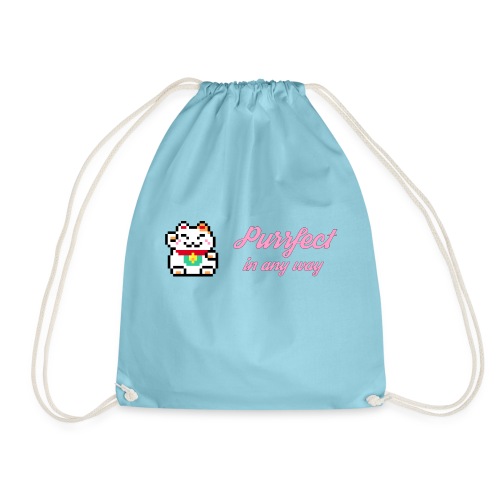 Purrfect in any way (Pink) - Drawstring Bag