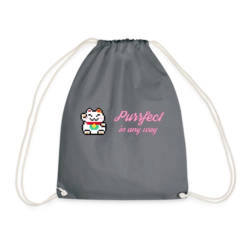 Purrfect in any way (Pink) - Drawstring Bag