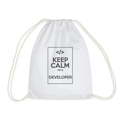 Keep Calm I'm a developer - Drawstring Bag