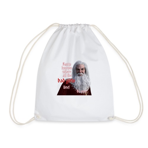 Santa Knows - Drawstring Bag