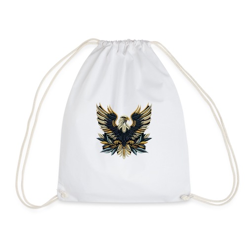 Regal Eagle Wings Embroidered Tee - Drawstring Bag
