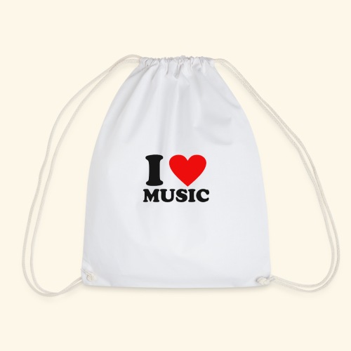i love music - Drawstring Bag