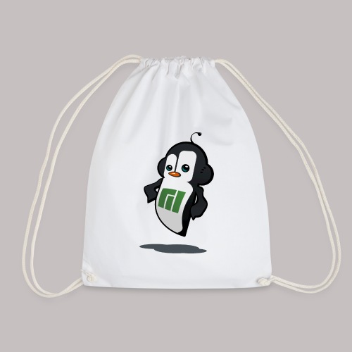 Manjaro Mascot confident right - Drawstring Bag