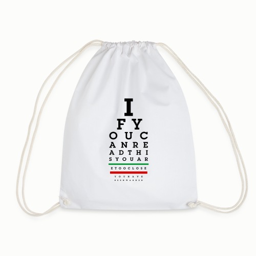 Visual Test Chart for Introverts - Drawstring Bag