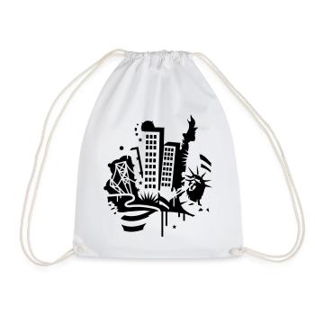 Ein New York City Design im Graffiti Stil - Turnbeutel - Weiß - Vorne