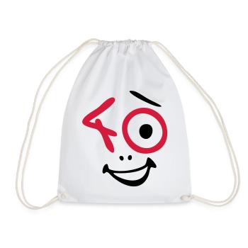 Wow, 40 years! - Drawstring Bag - white - Front