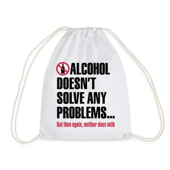 L'alcool ne résout pas les problèmes ... Mais - Sac de sport léger - blanc - Devant
