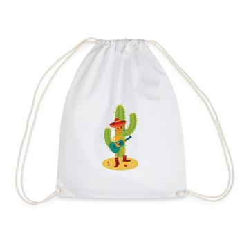 Squelette avec guitare - Sac de sport léger - blanc - Devant