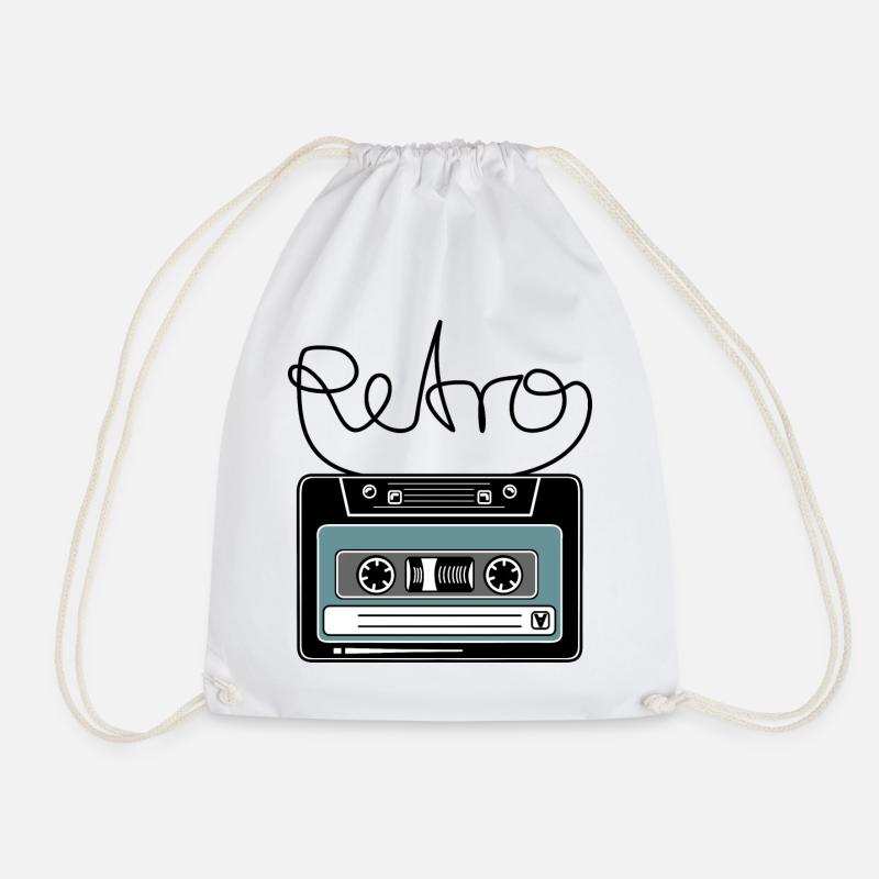 Kassette Retro Mixtape Bandsalat - Turnbeutel - Weiß