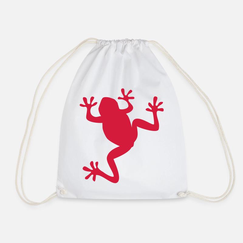 frog - Drawstring Bag - white
