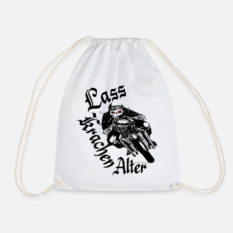 Outlaw Biker - Turnbeutel - Weiß