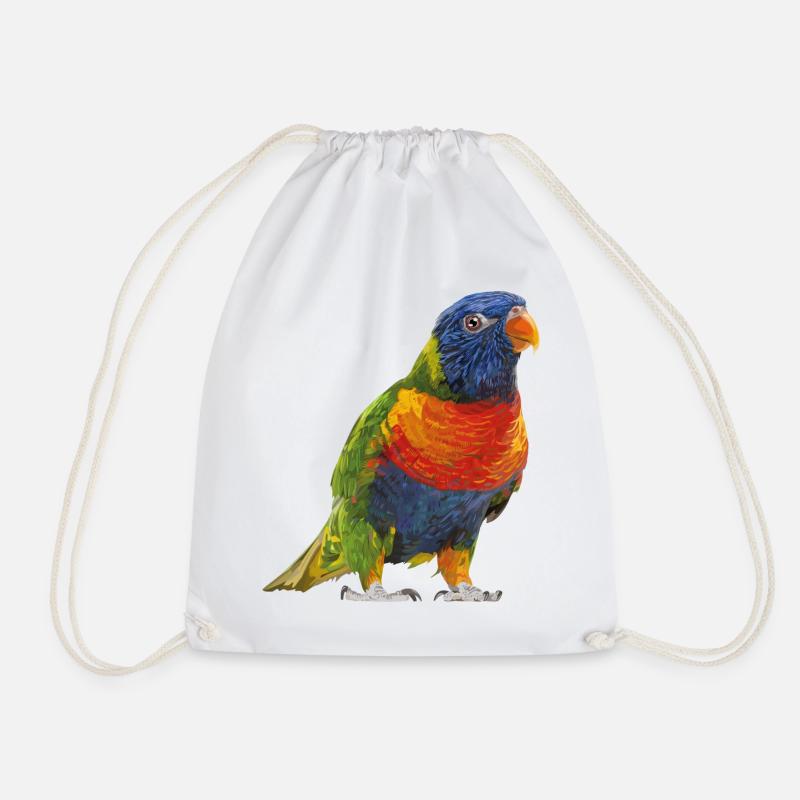 Regenbogen lori - Turnbeutel - Weiß