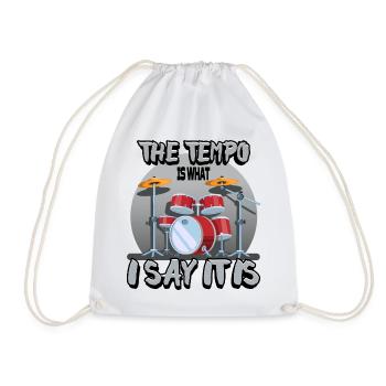 Drums Statement Drummer Drums disant cadeau - Sac de sport léger - blanc - Devant