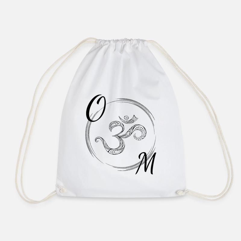 Om - Drawstring Bag - white