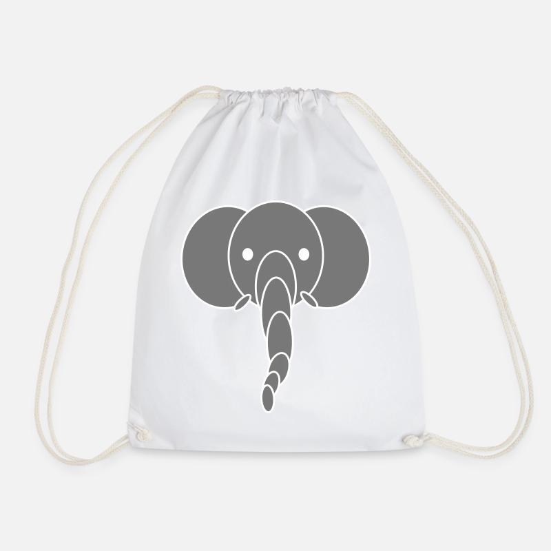 Elefant - Turnbeutel - Weiß