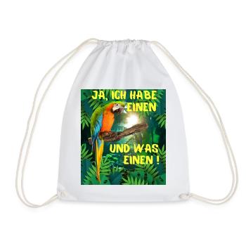 Ja ich habe einen Vogel und was für einen ! - Turnbeutel - Weiß - Vorne