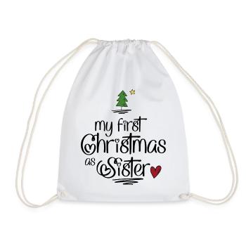 Mon premier Noël en tant que sœur - Sac de sport léger - blanc - Devant