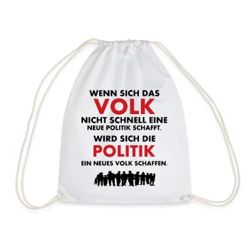 Das Volk und die Politik - Turnbeutel - Weiß - Vorne