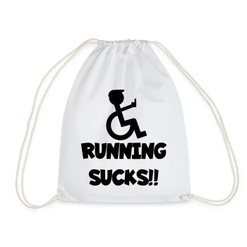 Les personnes en fauteuil roulant n’aiment pas courir # - Sac de sport léger - blanc - Devant