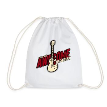 Awesome Guitarist - Drawstring Bag - white - Front