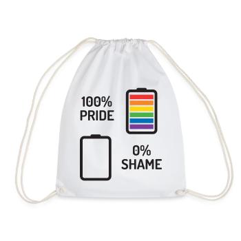 Pride Month - 100% Stolz, 0% Scham - Turnbeutel - Weiß - Vorne