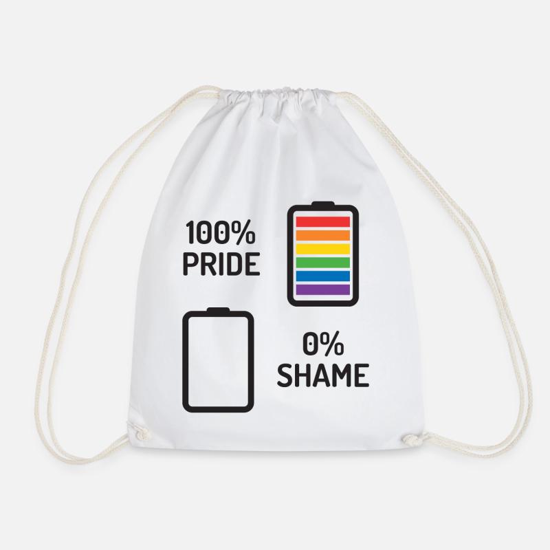 Pride Month - 100% Stolz, 0% Scham - Turnbeutel - Weiß
