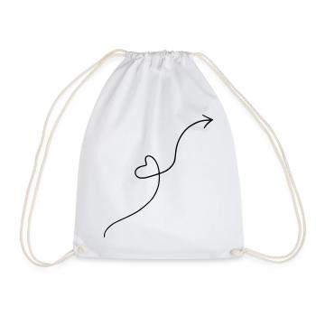 Flèche du cœur - Sac de sport léger - blanc - Devant