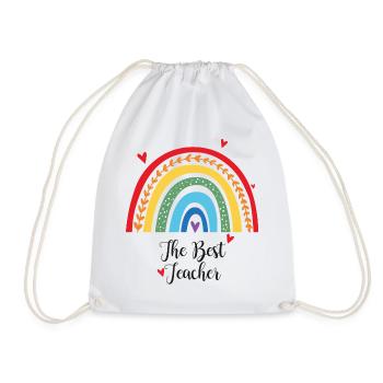 Meilleur professeur Le meilleur professeur Arc-en-ciel - Sac de sport léger - blanc - Devant