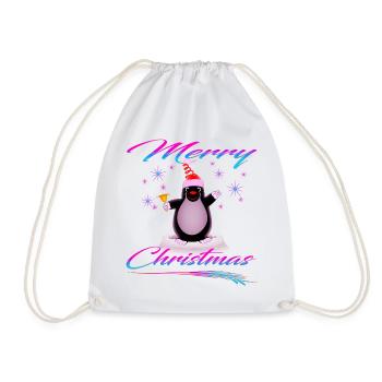 Taupe Joyeux Noël - Sac de sport léger - blanc - Devant