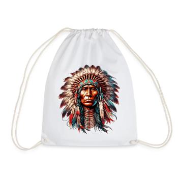 Amérindien Peau rouge d’Amérique - Sac de sport léger - blanc - Devant