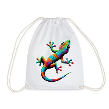 Gecko - Drawstring Bag - white - Front