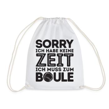 Sorry! I don't have time Bouler Petanque Balls - Drawstring Bag - white - Front