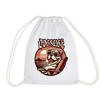 dog Usedom T-Shirt – Ostsee Streetwear Design - Drawstring Bag - white - Front